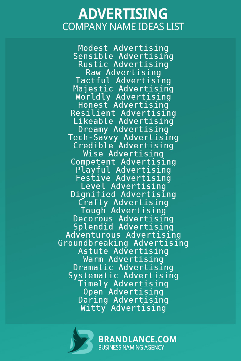 Advertising Business Name Suggestions 