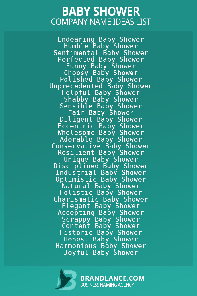 Baby shower business naming suggestions from Brandlance naming experts
