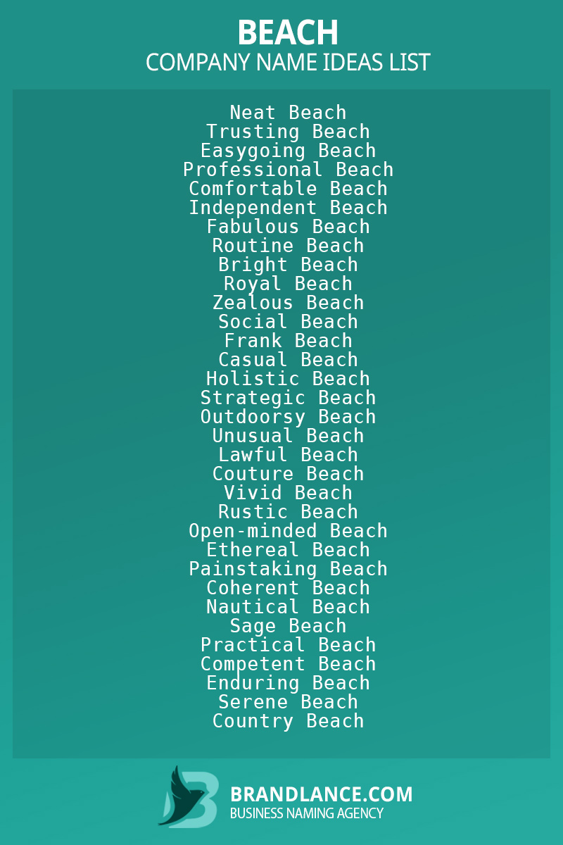 1000 Top Beach Company Name Ideas List Generator 2024   Beach Business Name Suggestions 