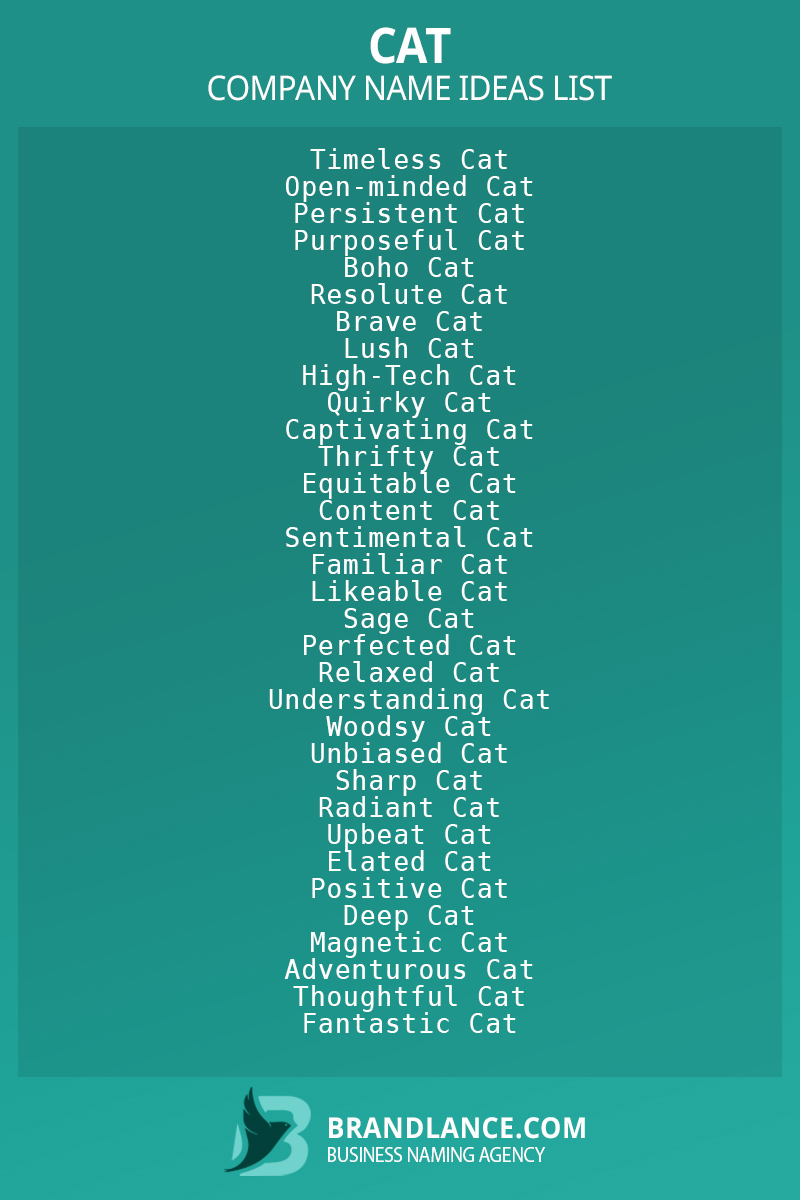 Cat business naming suggestions from Brandlance naming experts