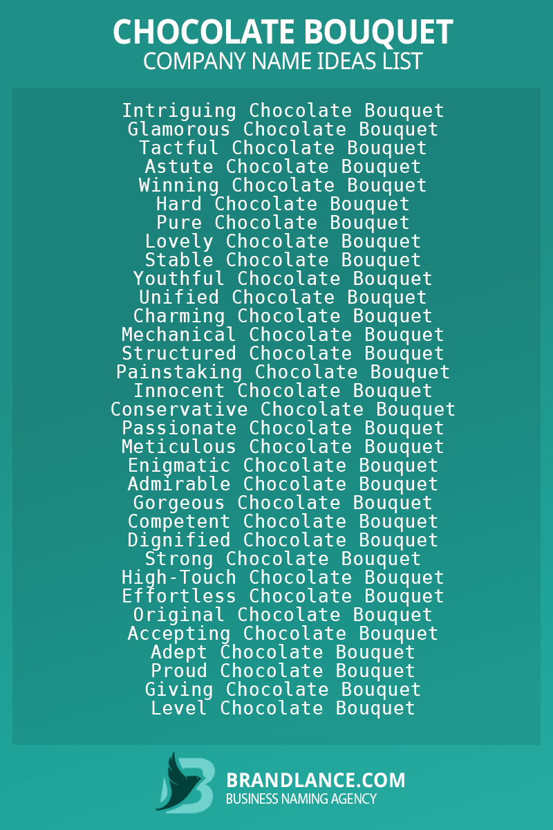 Chocolate bouquet business naming suggestions from Brandlance naming experts