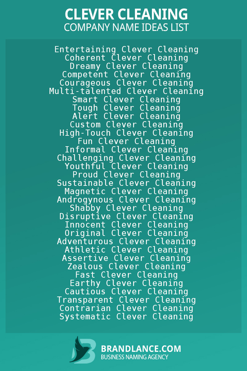 cleaning company names generator