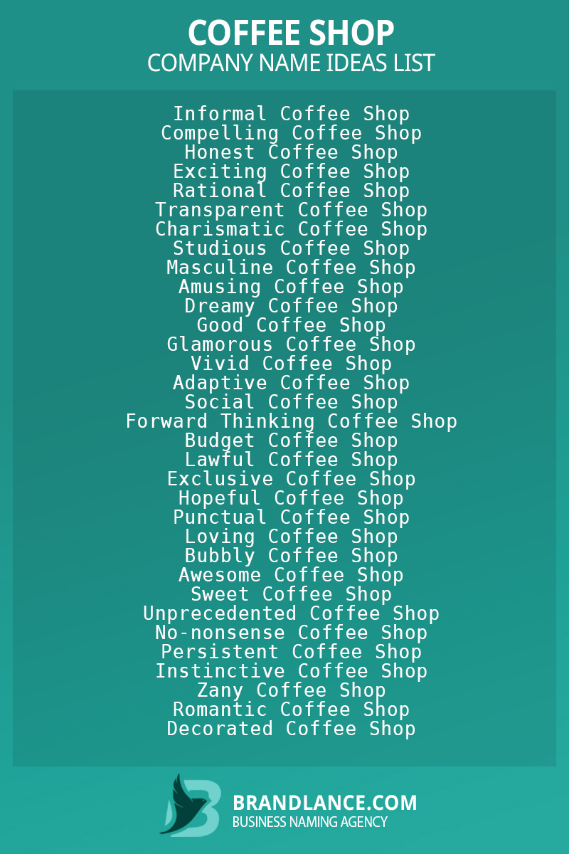 Coffee Shop Business Name Suggestions 