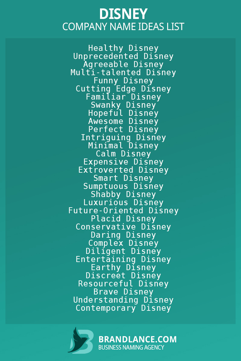 Disney business naming suggestions from Brandlance naming experts