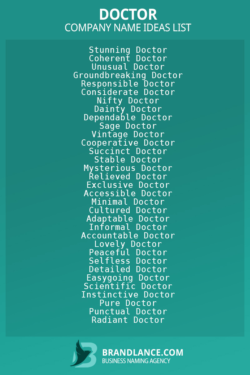 Doctor Company Names