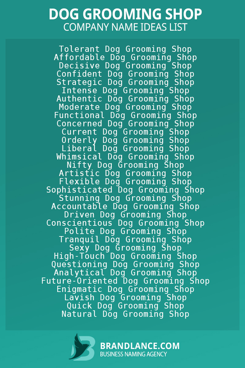 Dog grooming shop business naming suggestions from Brandlance naming experts