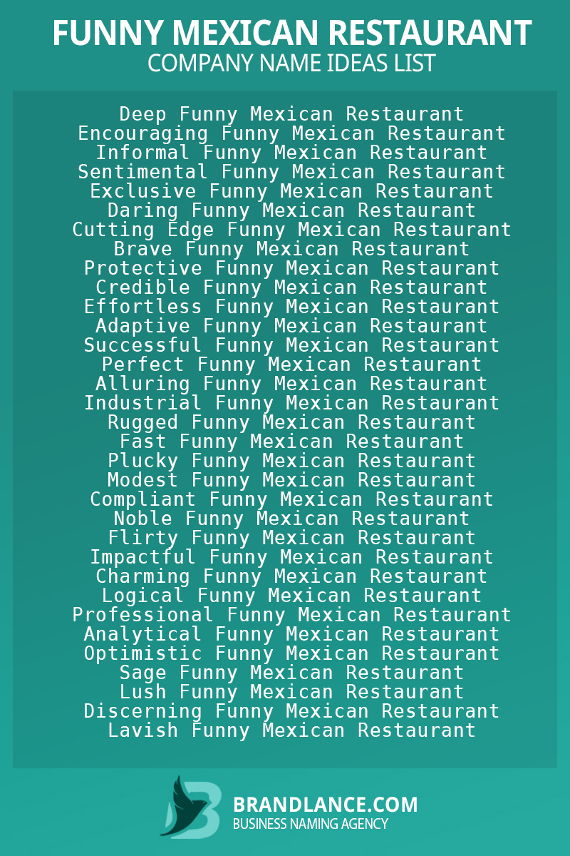 1300+ Funny Mexican Restaurant Name Ideas List Generator