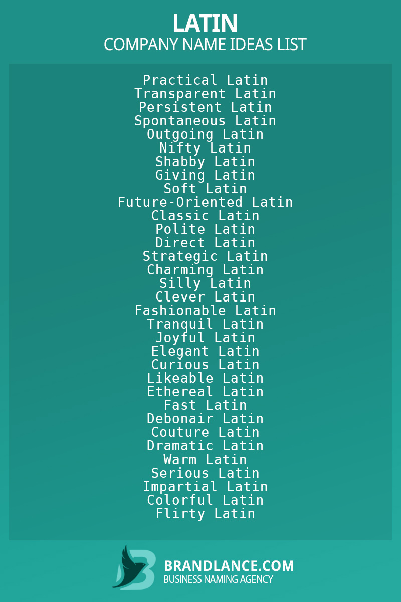 1100+ Latin Business Name Ideas List Generator (2024)