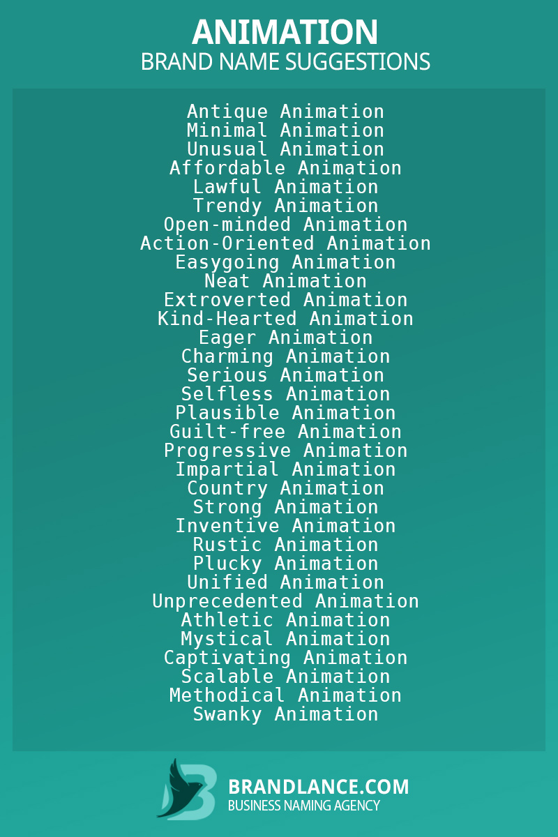 1211 Animation Business Name Ideas List Generator (2023)