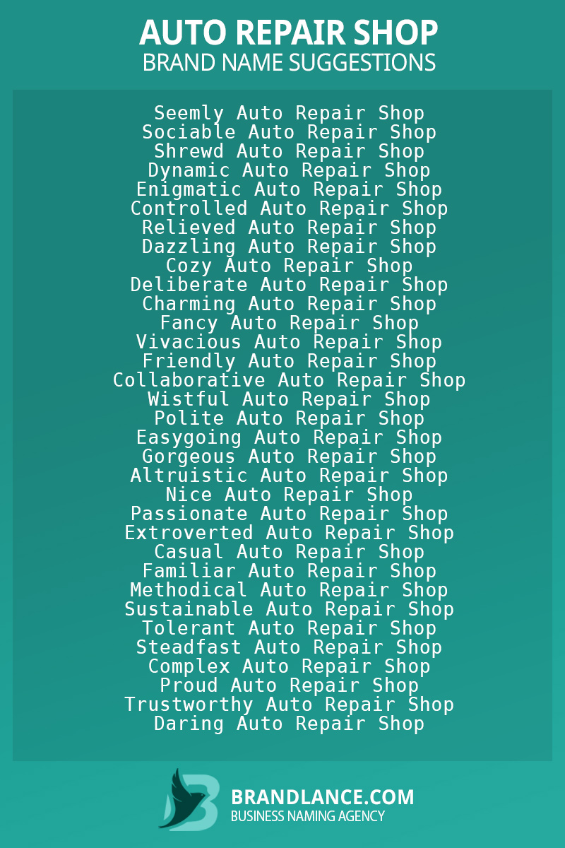 708+ Auto Repair Store Name Ideas List Generator (2024)