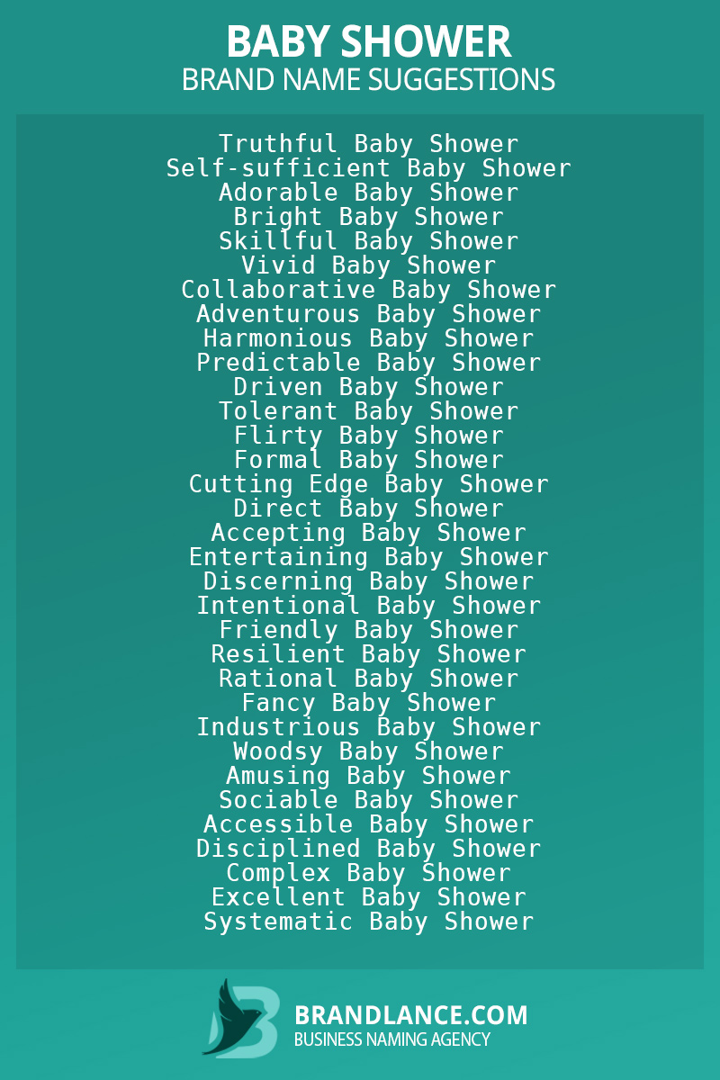 List of brand name ideas for newBaby showercompanies