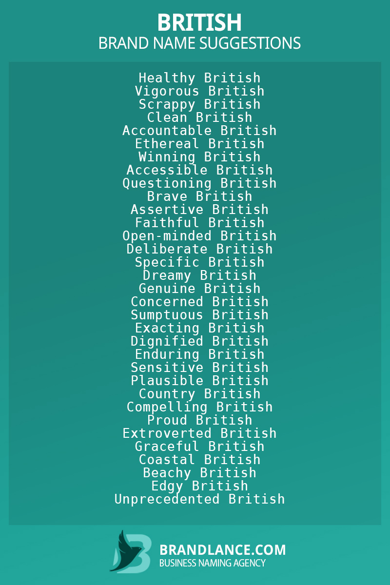 Генератор по английски. British names.