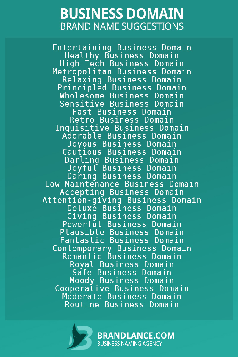 List of brand name ideas for newBusiness domaincompanies