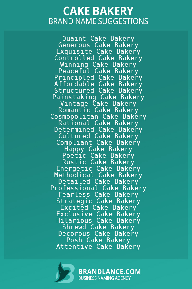 Discover Cake Bakery Names Best In Daotaonec