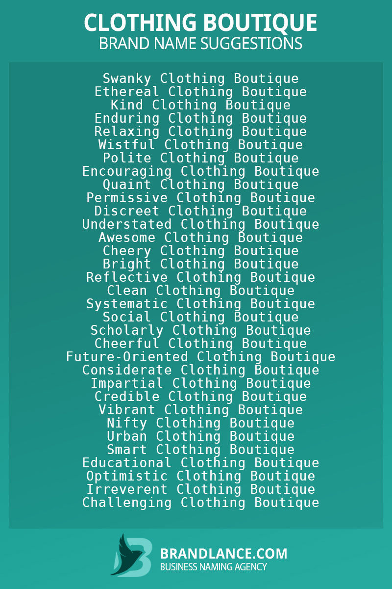 901+ Clothing Boutique Name Ideas List Generator (2024)