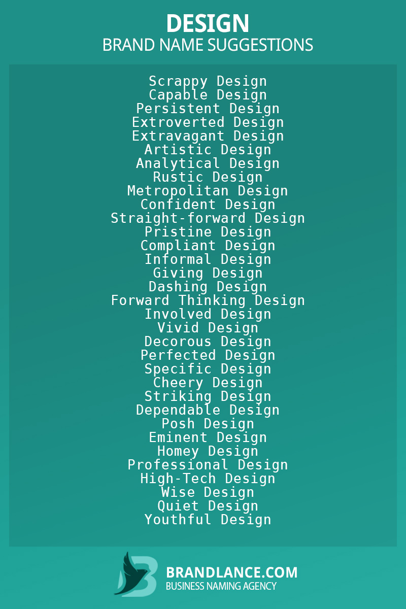 1100+ Design Business Name Ideas List Generator (2024)