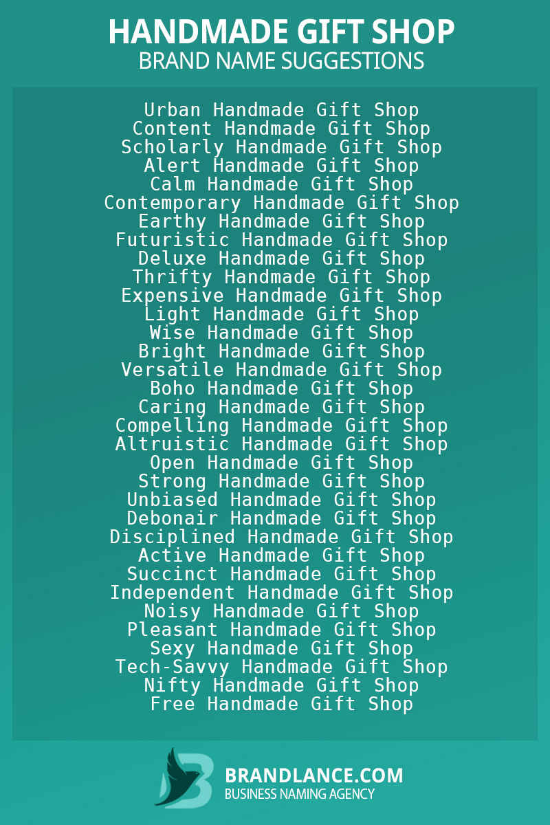 857+ Handmade Gift Shop Name Ideas List Generator (2024)