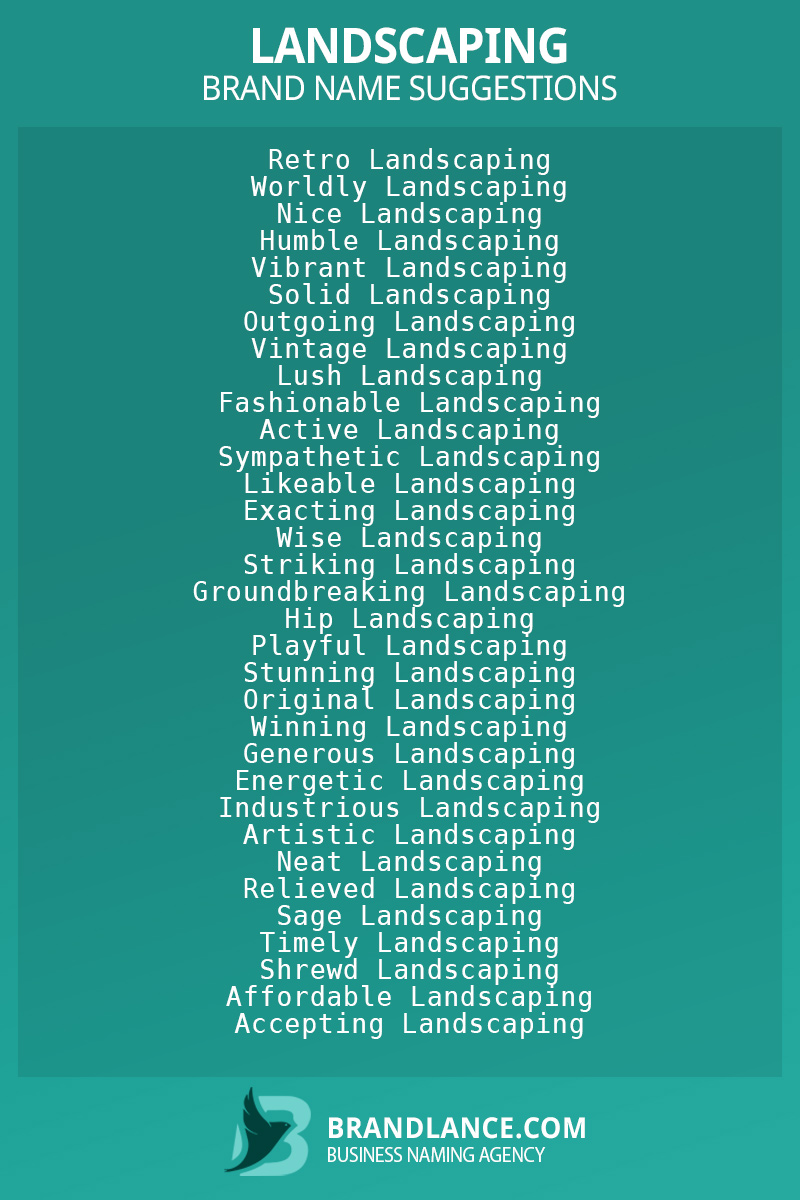 900 Landscaping Company Name Ideas List Generator 2023 