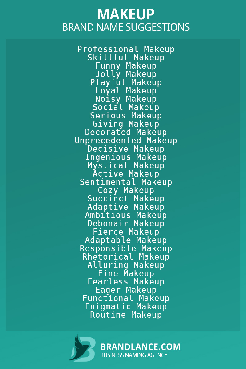 catchy makeup names