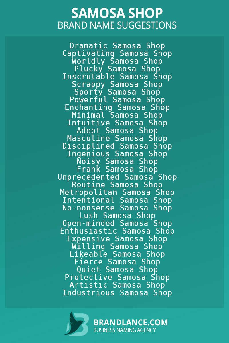 861+ Catchy Samosa Shop Name Ideas List Generator (2024)