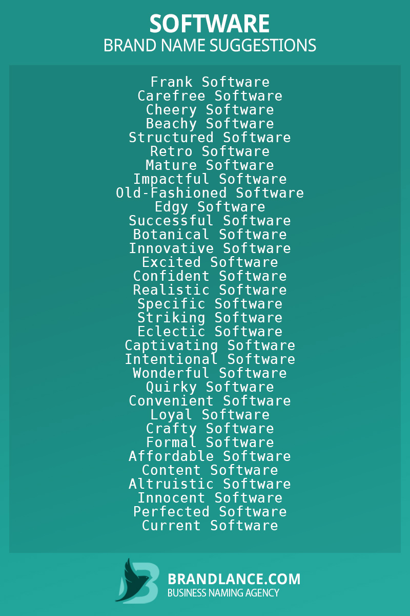 software program names