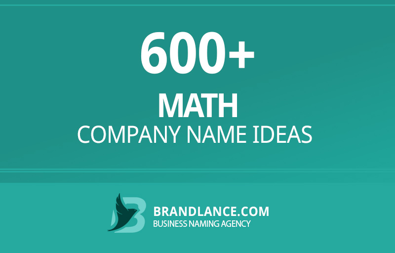 Math company name ideas for your new business venture