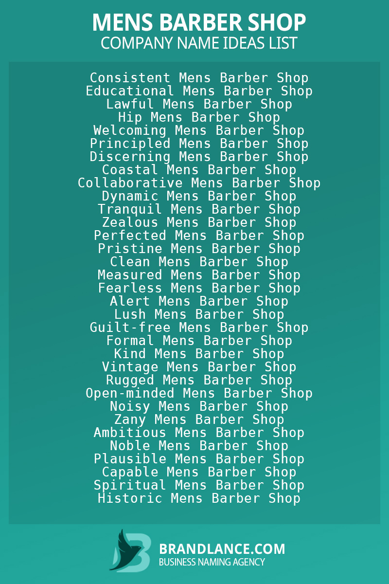 Mens barber shop business naming suggestions from Brandlance naming experts