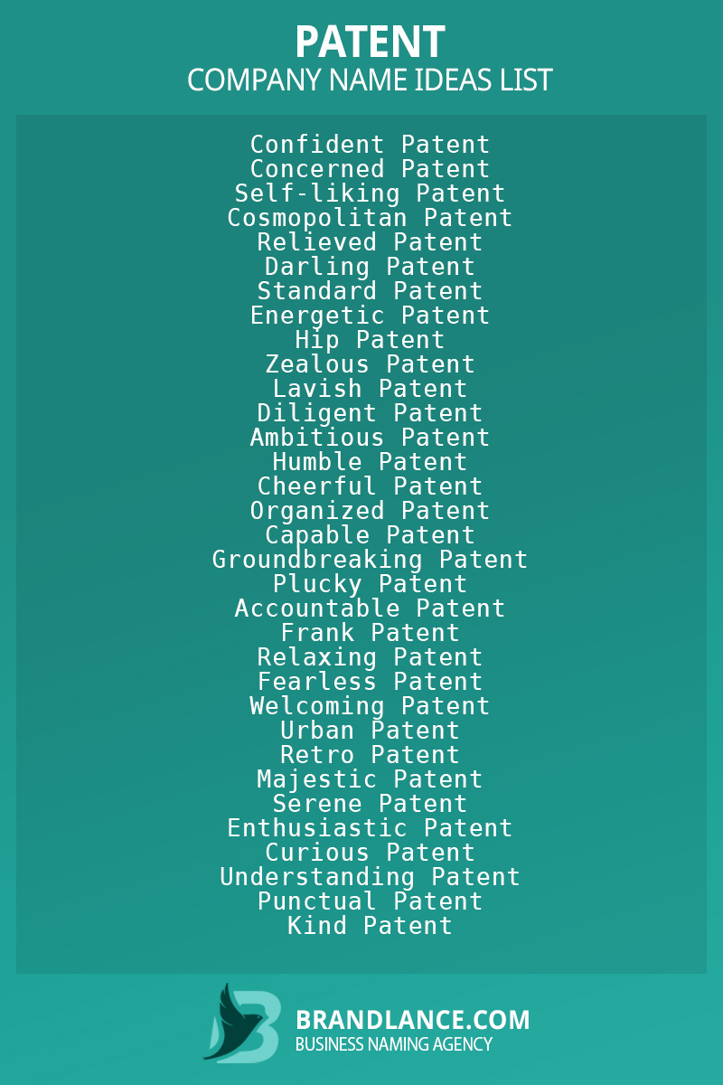 Patent business naming suggestions from Brandlance naming experts