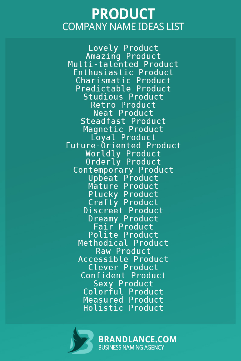 1100 Product Business Name Ideas List Generator 2024   Product Business Name Suggestions 