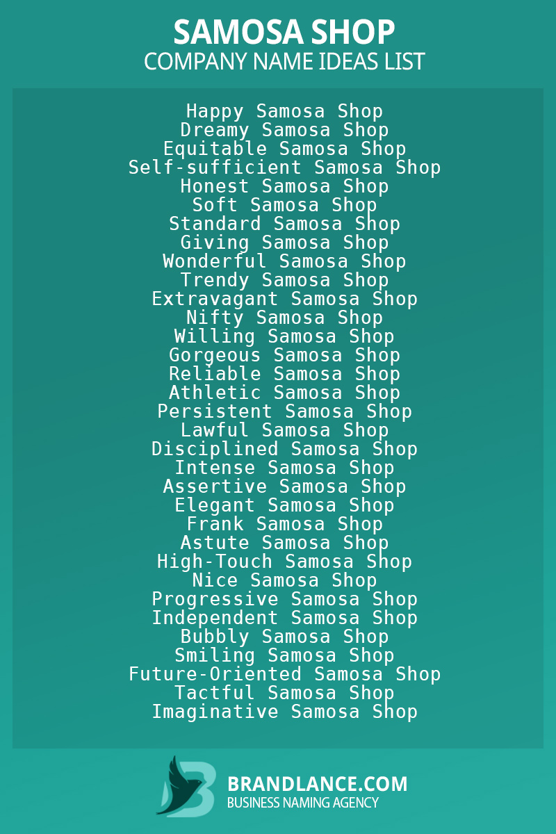 861+ Catchy Samosa Shop Name Ideas List Generator (2024)