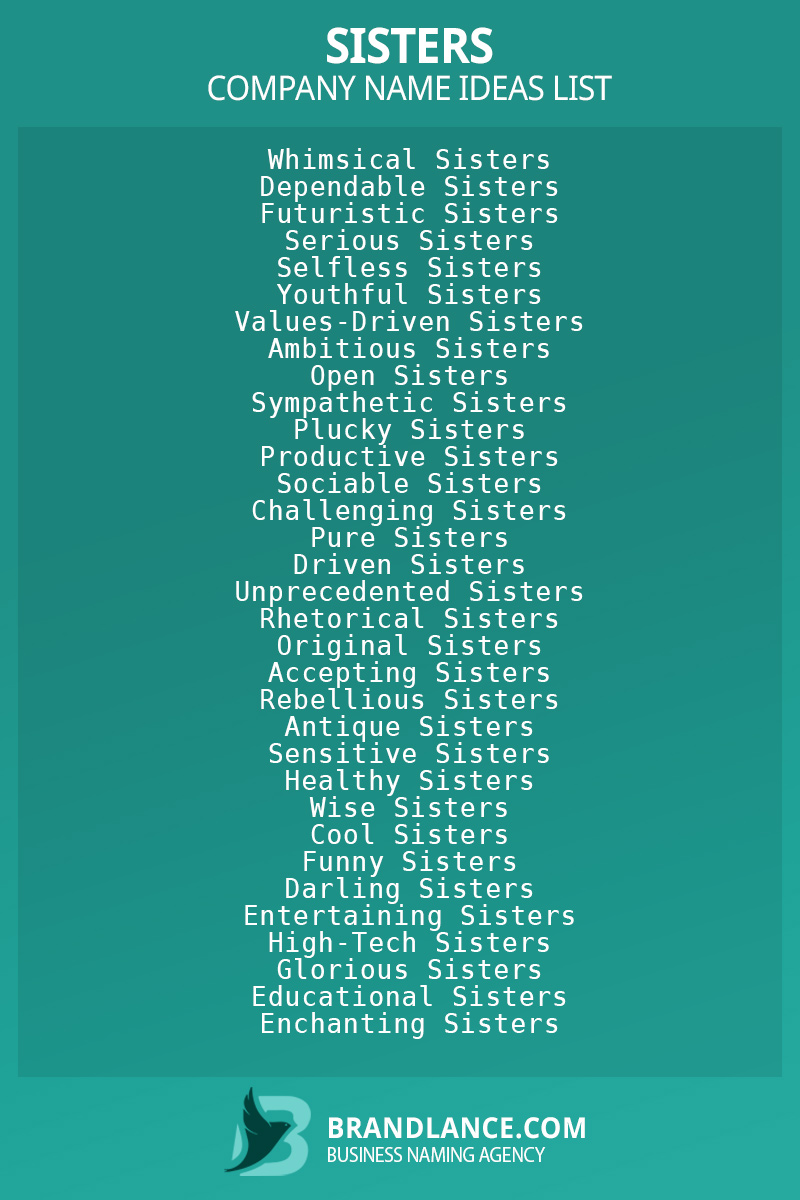 1412 Sisters Business Name Ideas List Generator (2023)
