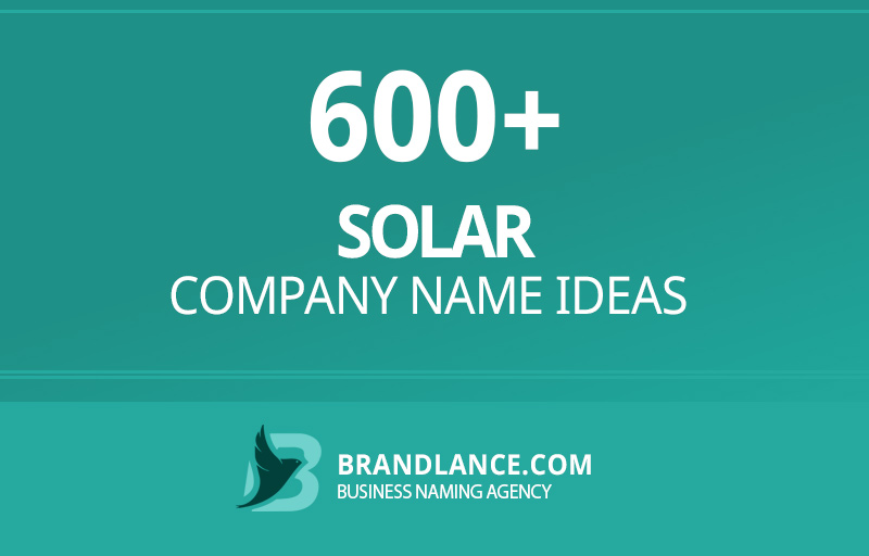 Solar company name ideas for your new business venture