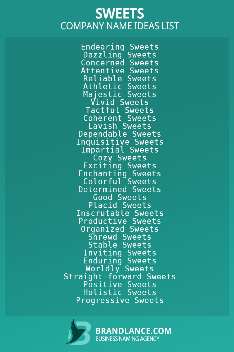 1200 Candy Store Company Name Ideas List Generator (2023), 50% OFF