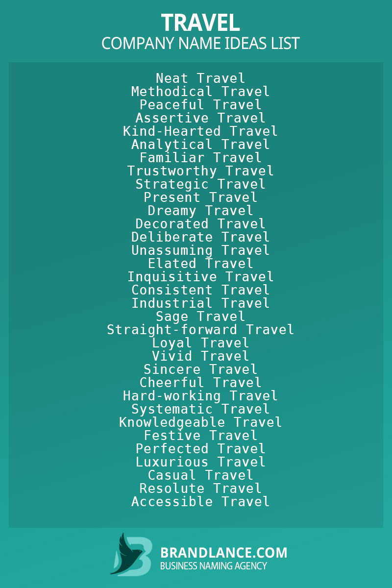 travel agency name generator free