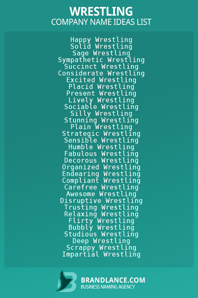1462 Wrestling Business Name Ideas List Generator (2023)