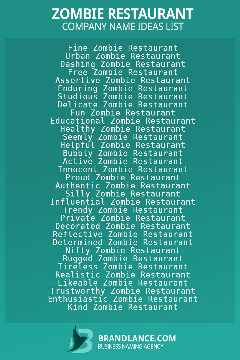 Zombie restaurant business naming suggestions from Brandlance naming experts